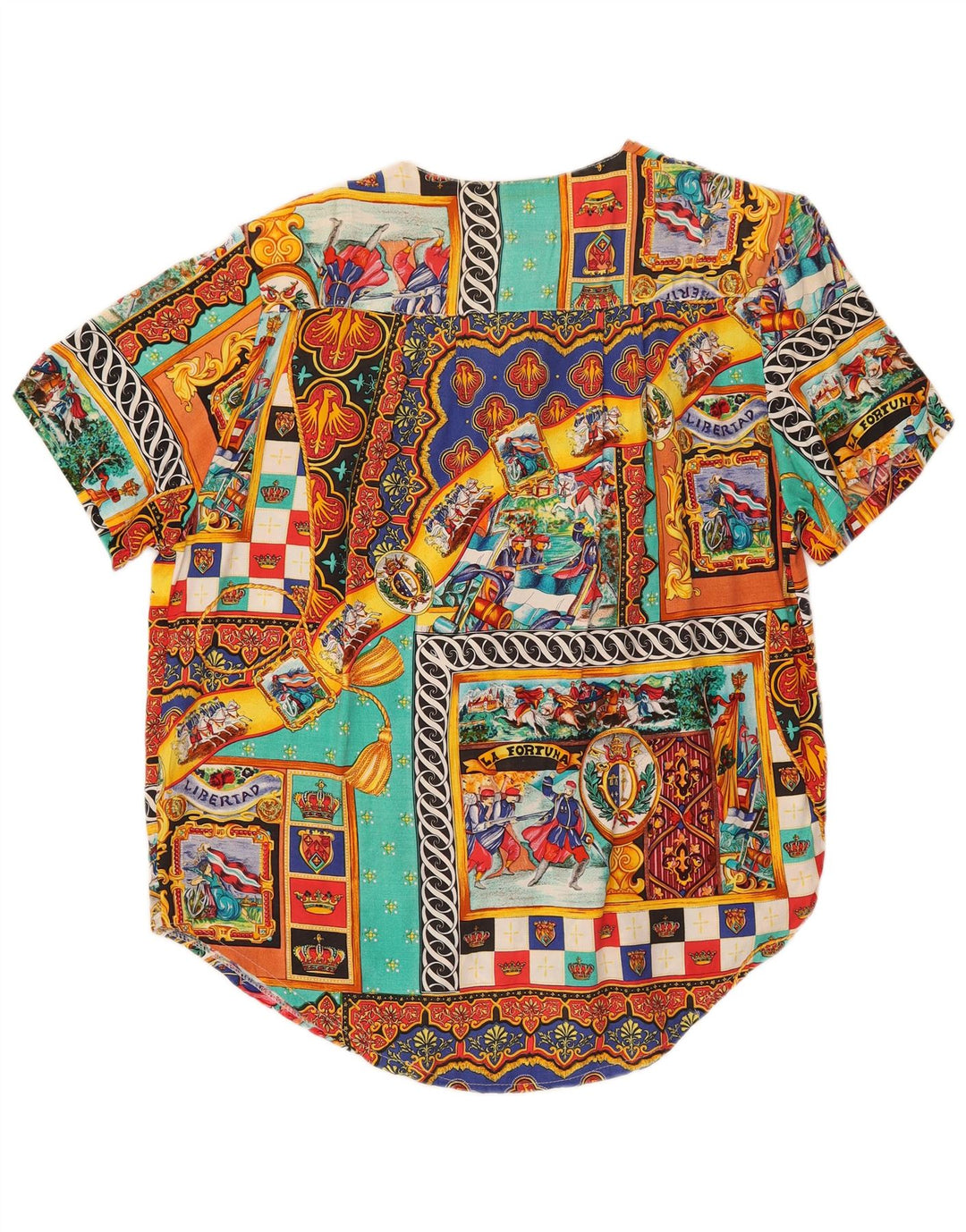 Mas Camicia da donna con motivo astratto, camicetta UK 20 2XL multicolore