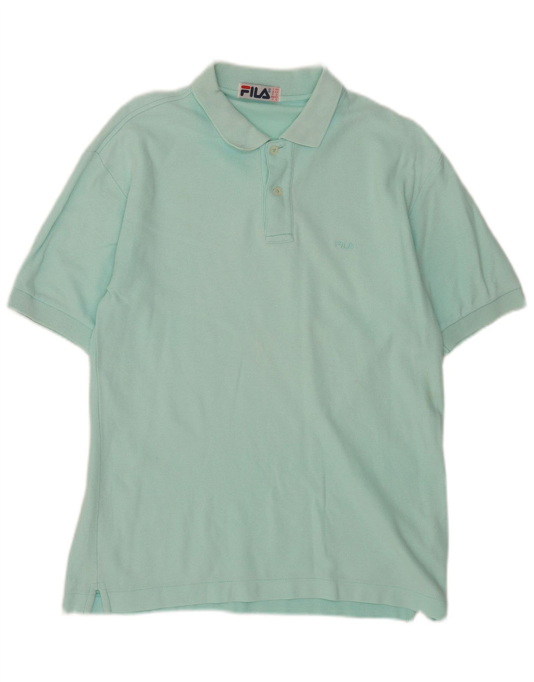Polo da uomo Fila XS in cotone turchese