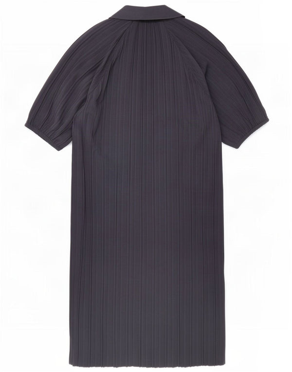 Maxi abito polo oversize da donna Zara UK 16 Large in viscosa blu navy