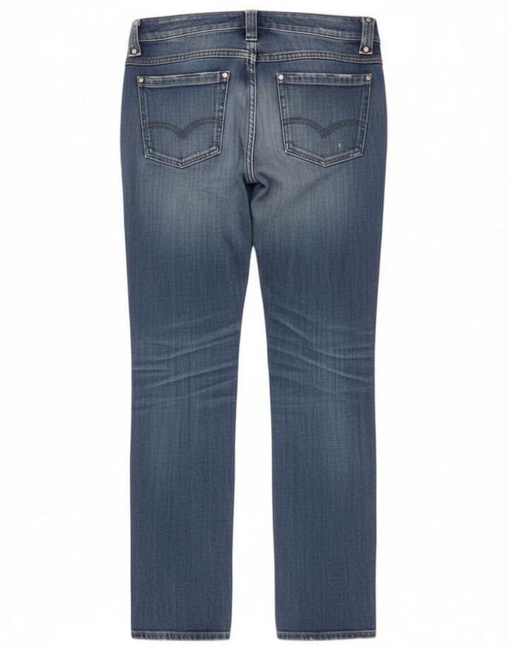 Jeans dritti invecchiati da donna Diesel W30 L32 cotone blu