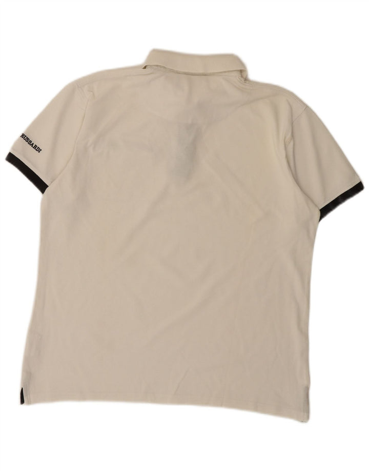 Polo Uomo Trussardi Large Bianca In Cotone