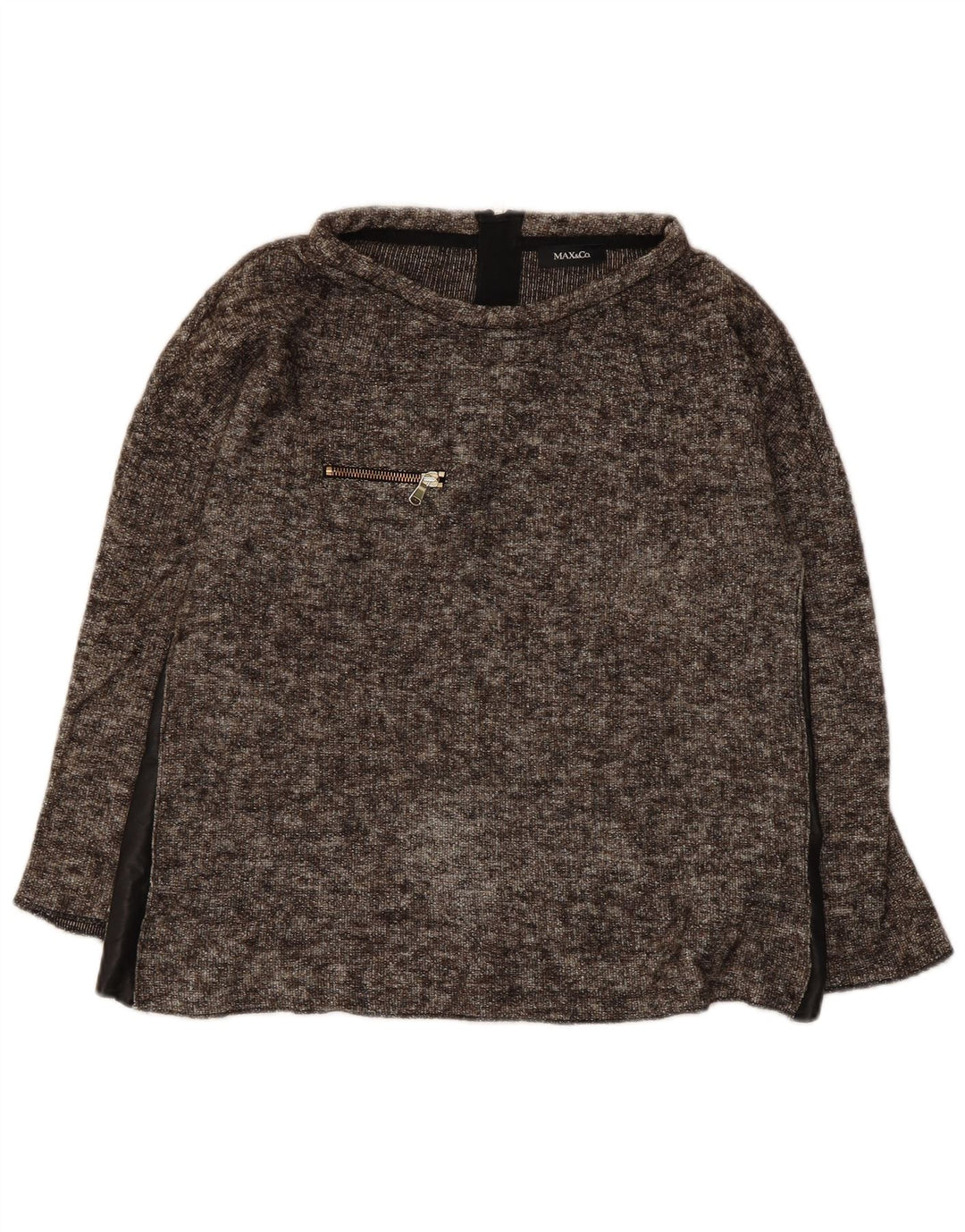 Max & Co. Top da donna a maniche lunghe UK 12 Marrone medio screziato