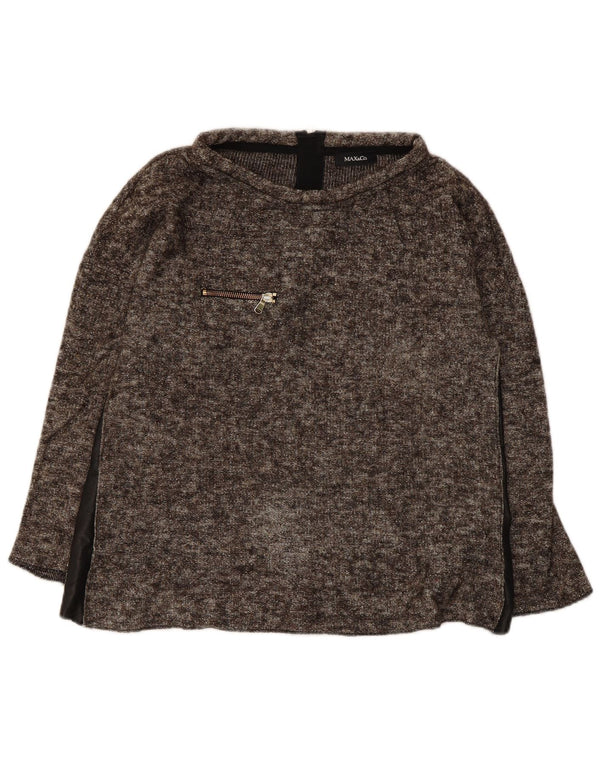 Max & Co. Top da donna a maniche lunghe UK 12 Marrone medio screziato