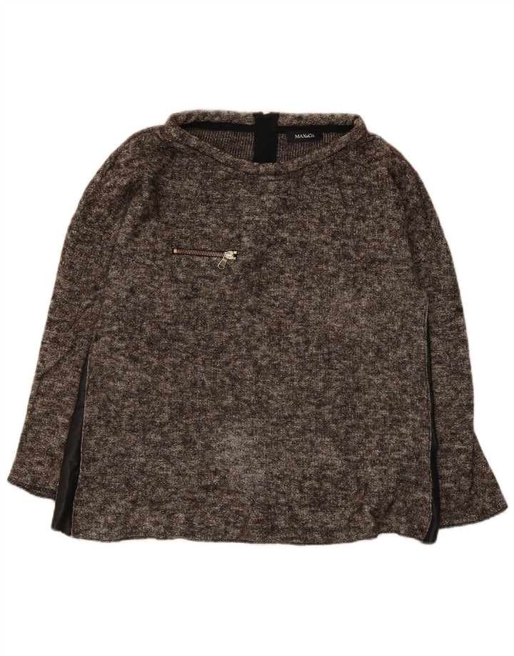 Max & Co. Top da donna a maniche lunghe UK 12 Marrone medio screziato