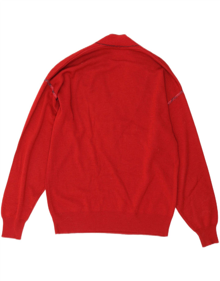 Maglione da uomo con scollo a V grafico Il Granchio Lana a righe rosse piccole