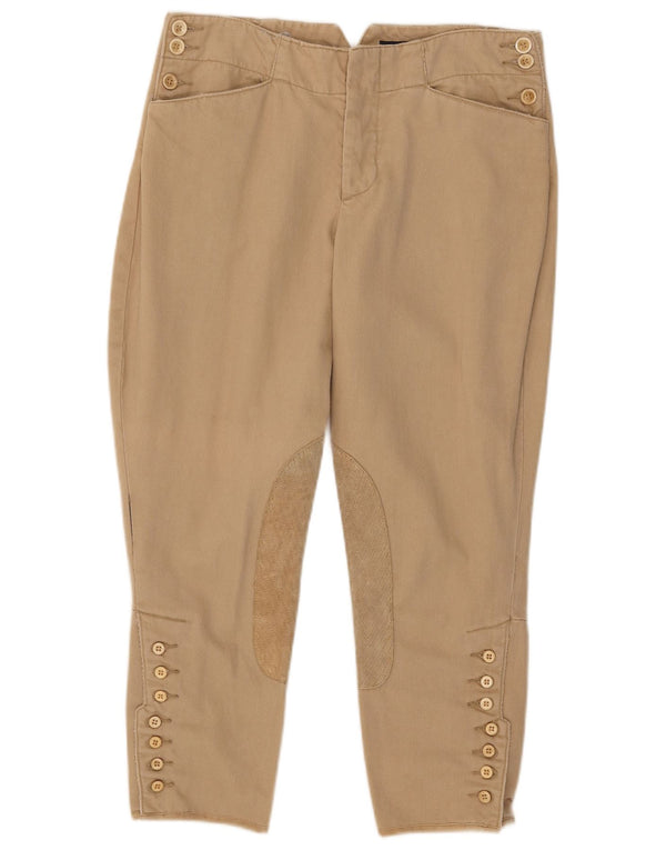 Pantaloni corti slim da equitazione da donna Ralph Lauren US 10 Large W30 L24 Beige