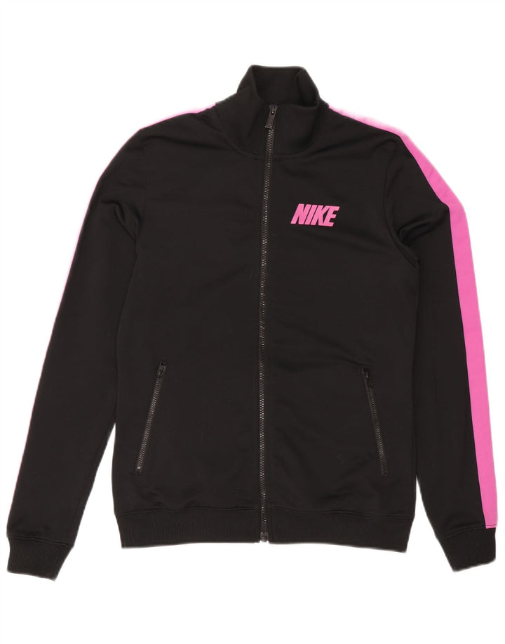 Giacca da tuta da donna Nike UK 12 Medium Nero Colourblock Poliestere