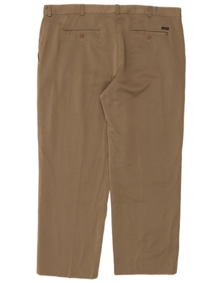 Pantaloni chino dritti da uomo Izod W42 L30 poliestere beige