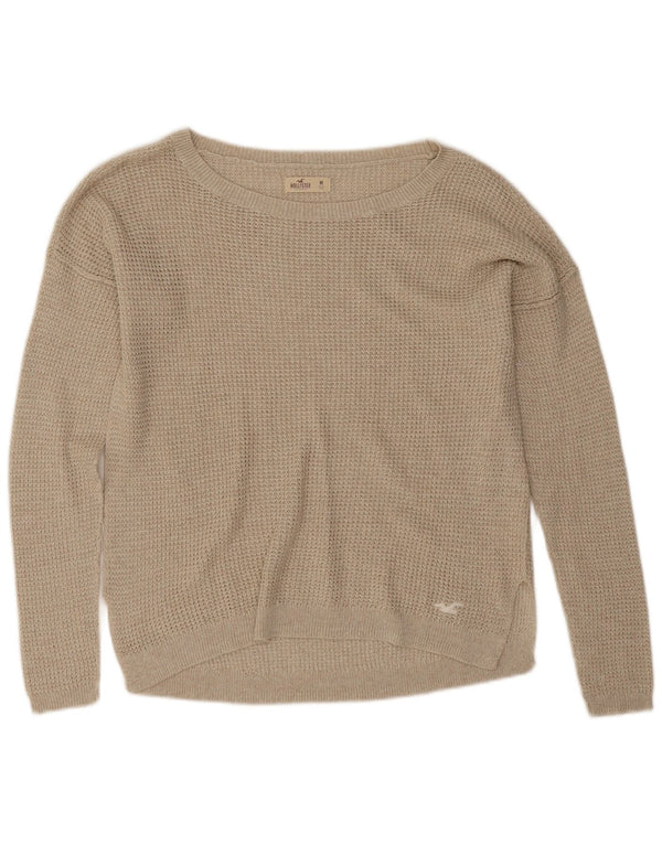 Maglione Hollister da donna oversize con scollo a barca UK 14 Beige medio