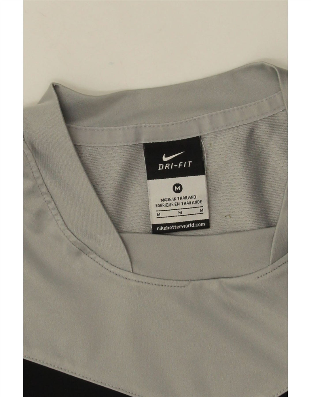 T-shirt Nike Dri Fit da uomo, top in poliestere color block grigio medio