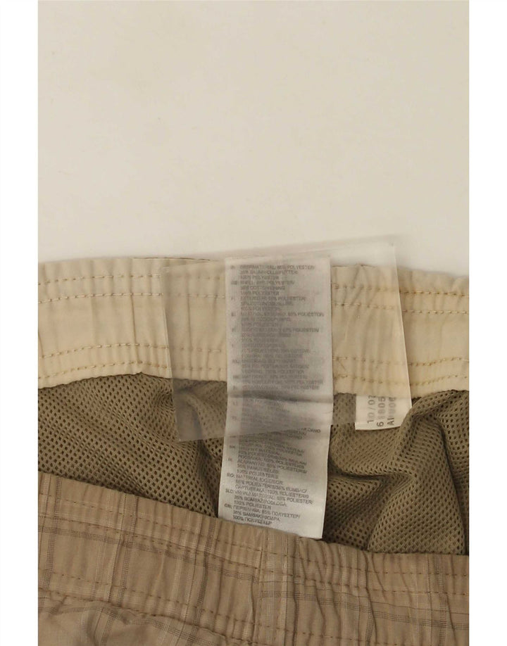Pantaloncini da bagno Adidas da uomo di grandi dimensioni in poliestere a quadri beige