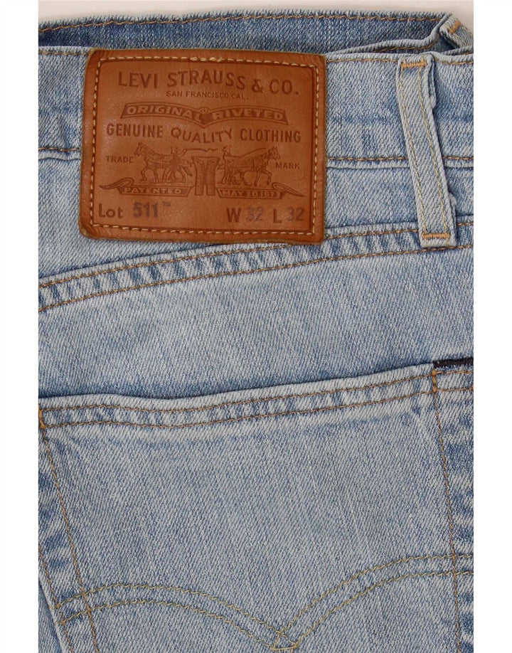 Levi's Mens 511 Slim Jeans W32 L32 Blue Cotton