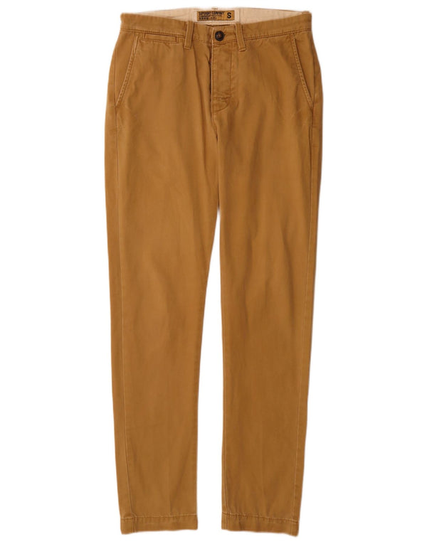 Pantaloni chino slim da uomo Superdry piccoli W28 L32 cotone beige
