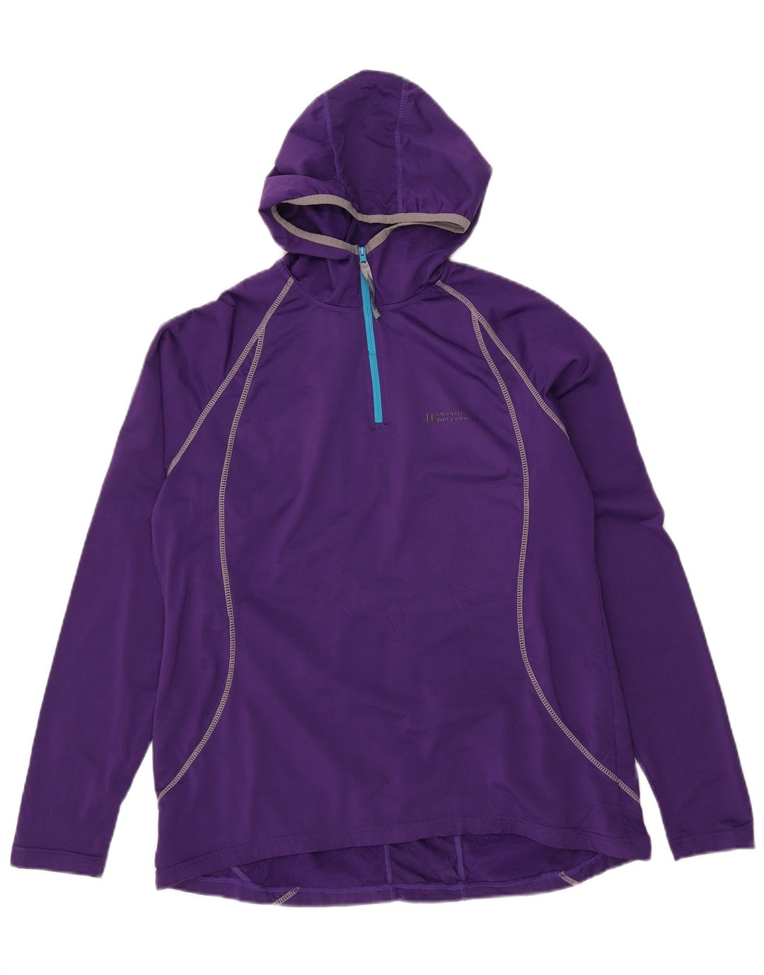 Mountain Warehouse Maglia da uomo con cappuccio, zip e collo a maniche lunghe Viola medio