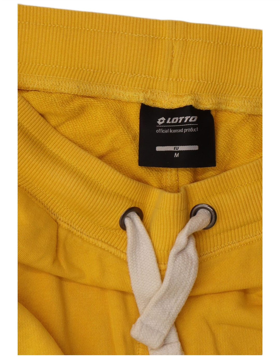 Pantaloncini sportivi grafici da uomo Lotto in cotone giallo medio