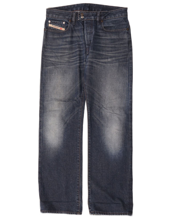 Jeans dritti da uomo Diesel W31 L32 in cotone blu
