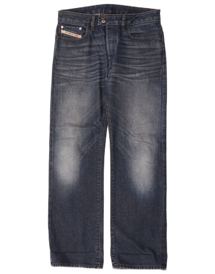 Jeans dritti da uomo Diesel W31 L32 in cotone blu