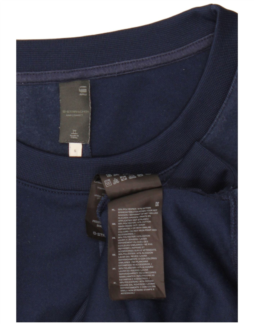 T-shirt oversize da donna G-Star Top UK 10 Small Poliestere blu navy