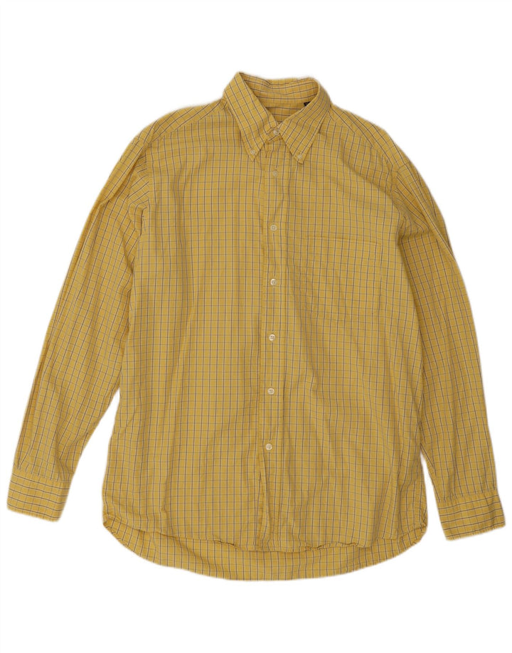 Camicia da uomo Hugo Boss a quadri gialli medi