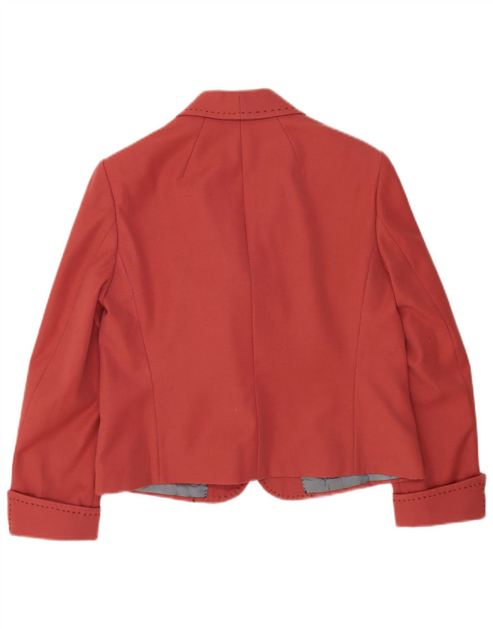 Giacca blazer vintage da donna a 2 bottoni UK 14 rosa medio