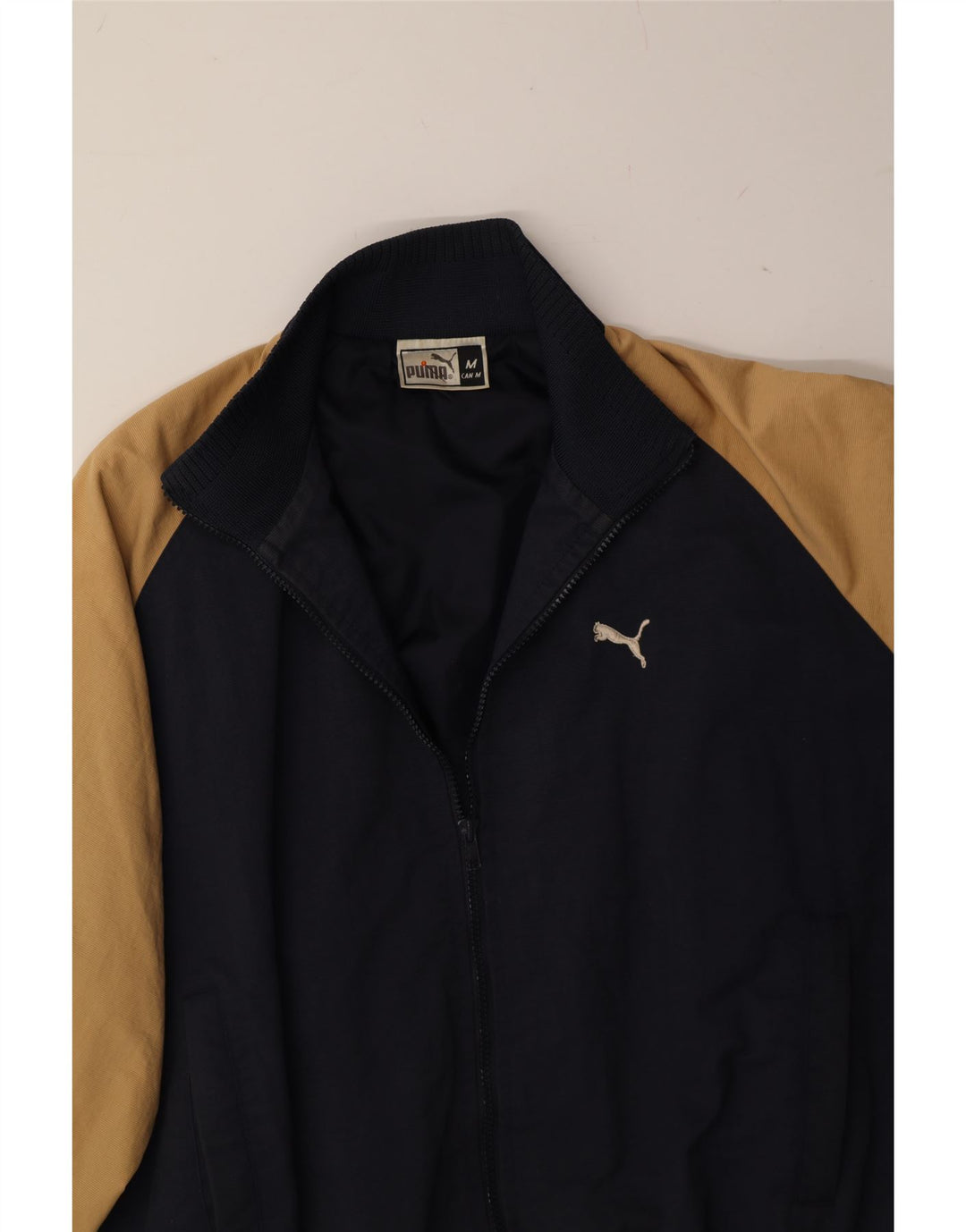 Giacca da ginnastica da uomo PUMA a blocchi di colore blu navy medio