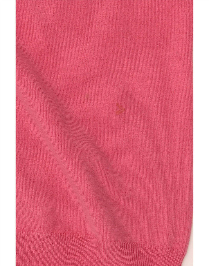 Maglione maglione con scollo a V da donna Fred Perry UK 12 Rosa medio