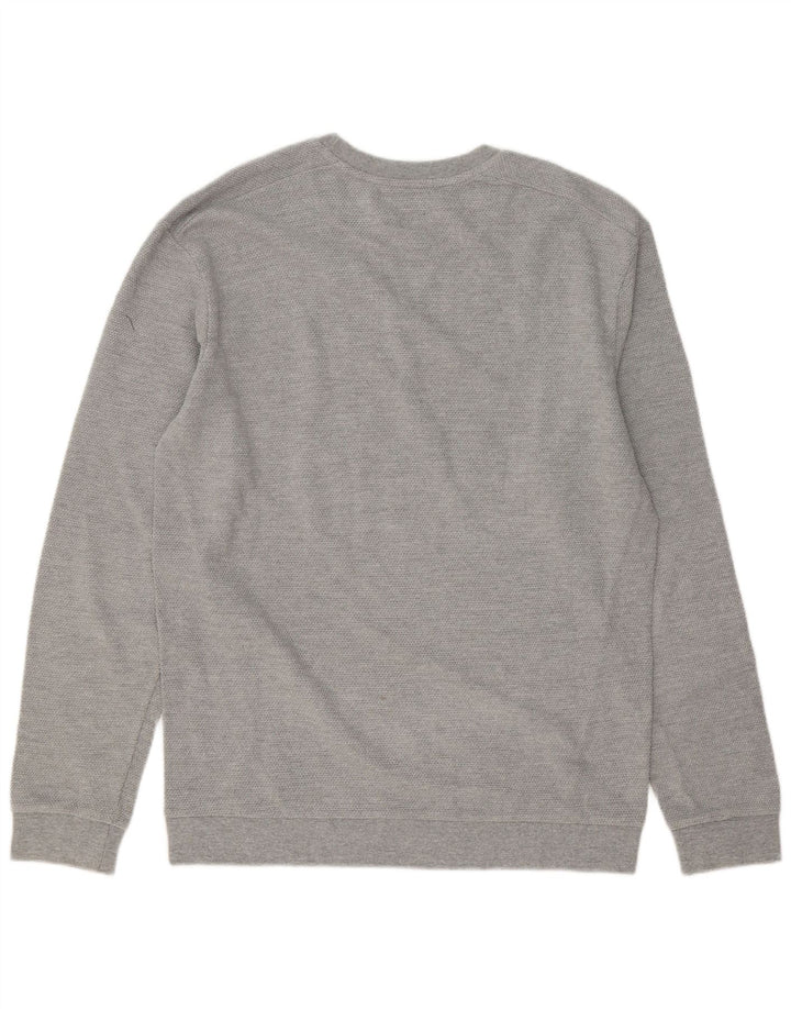 Maglione maglione girocollo da uomo Zara XL in cotone grigio