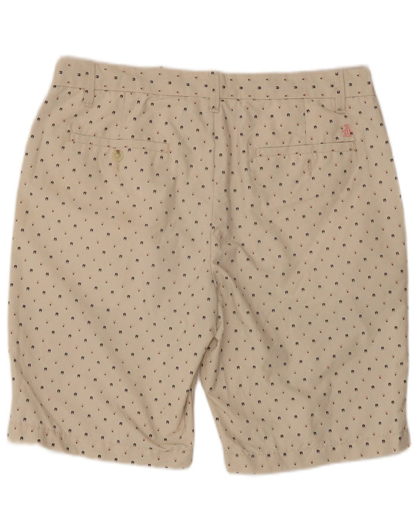 Pantaloncini chino da uomo Penguin W34 grande cotone maculato beige