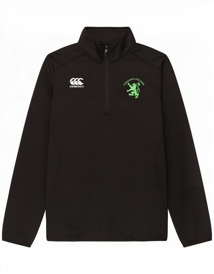 Canterbury Canterbury Gonzaga Zip Neck Top tuta da ginnastica grande nera