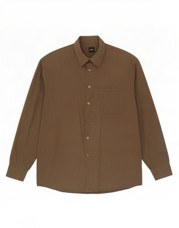 Camicia da uomo Hugo Boss XL in cotone kaki