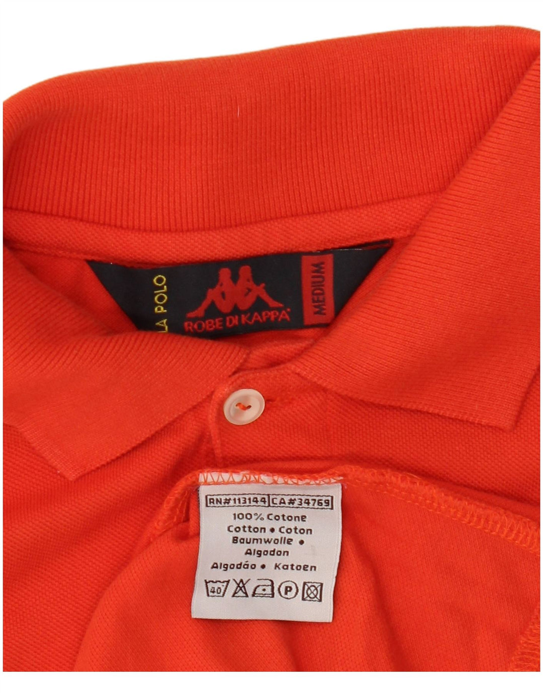 Polo Uomo KAPPA Rosso Medio Cotone