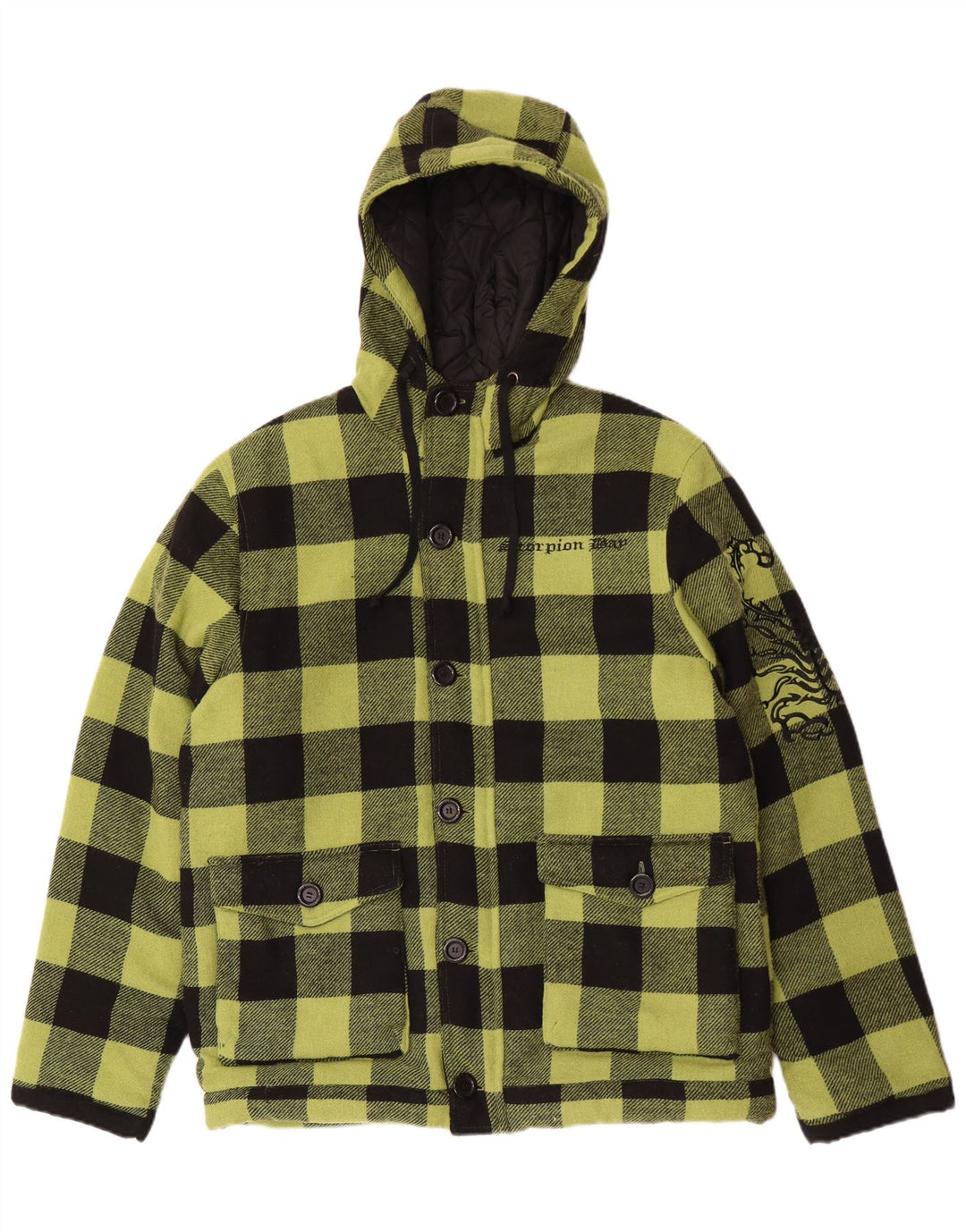 Giacca a vento grafica da uomo Scorpion Bay UK 40 Large Green Gingham