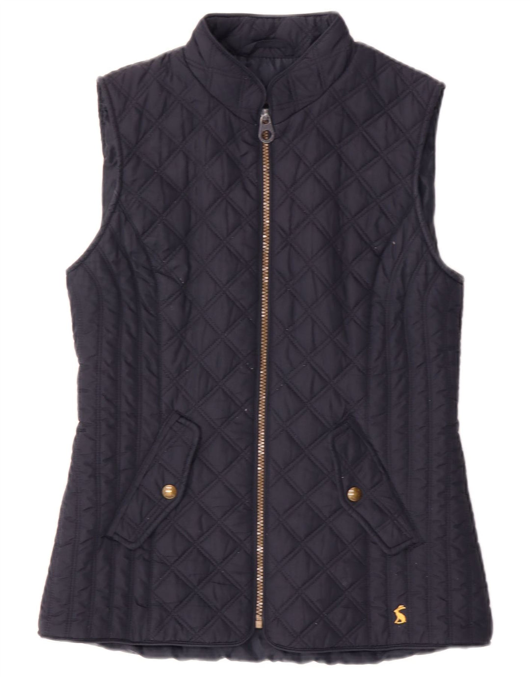 Gilet trapuntato da donna Joules UK 8 piccolo in poliestere blu navy