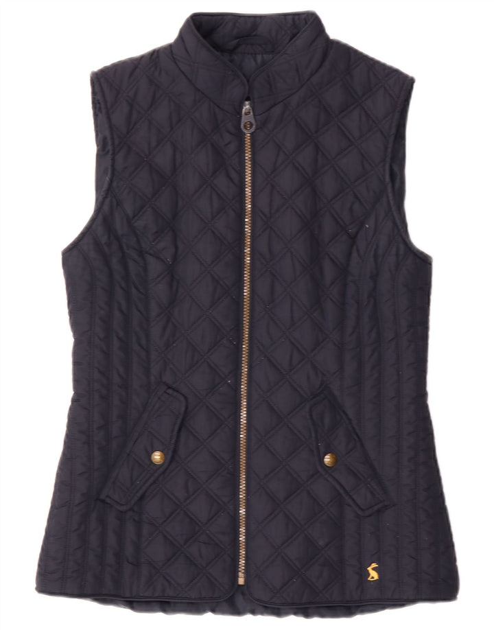 Gilet trapuntato da donna Joules UK 8 piccolo in poliestere blu navy