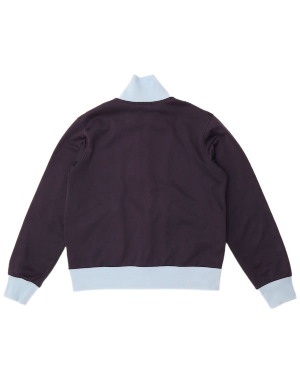 Giacca da tuta da donna Adidas UK 14 Large Blu Navy Colourblock