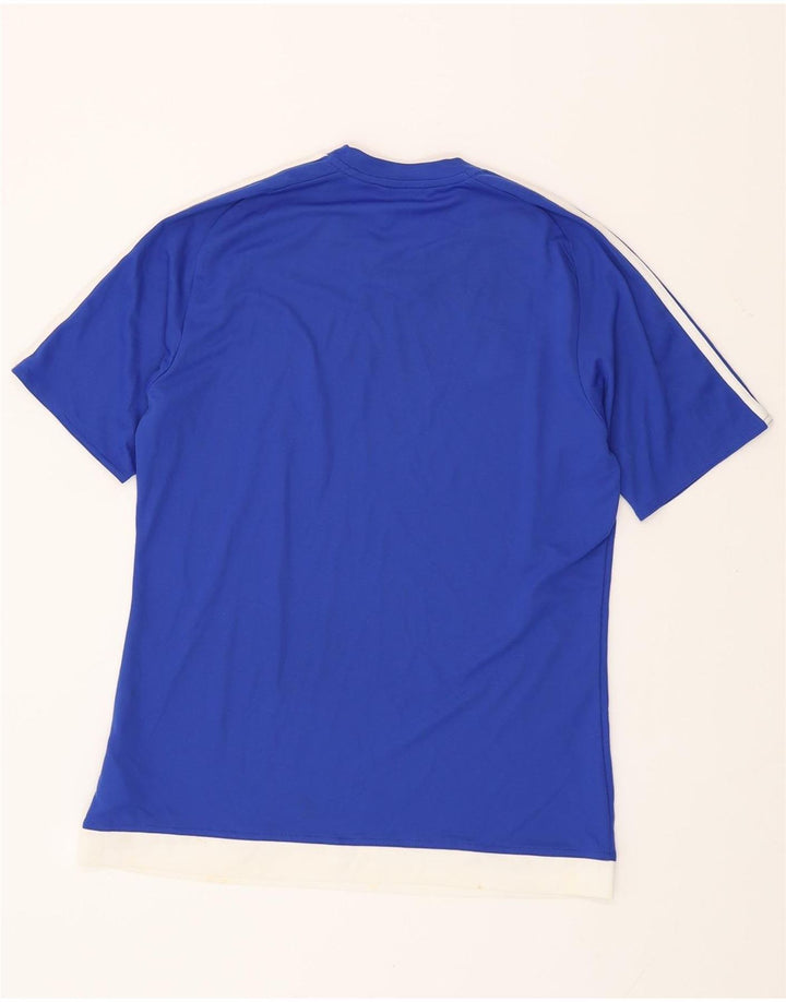 T-shirt ADIDAS da uomo Climalite Top blu medio in poliestere color block