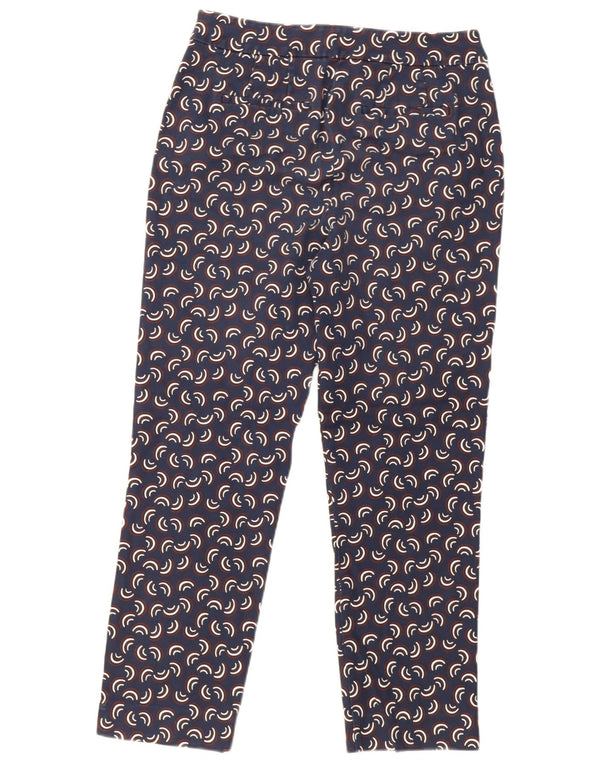 Pantaloni chino da donna con motivo astratto Boden UK 12 medio W30 L27 blu navy
