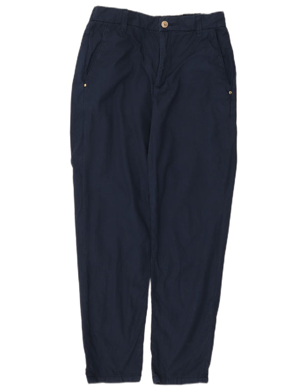 Pantaloni chino affusolati a vita alta da donna Guess W26 L26 Blu Navy