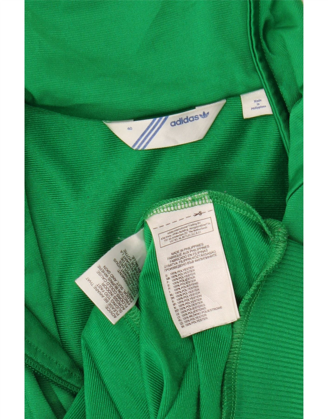 Giacca da ginnastica grafica da donna Adidas EU 40 poliestere verde medio