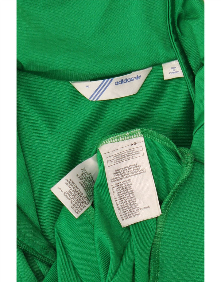 Giacca da ginnastica grafica da donna Adidas EU 40 poliestere verde medio