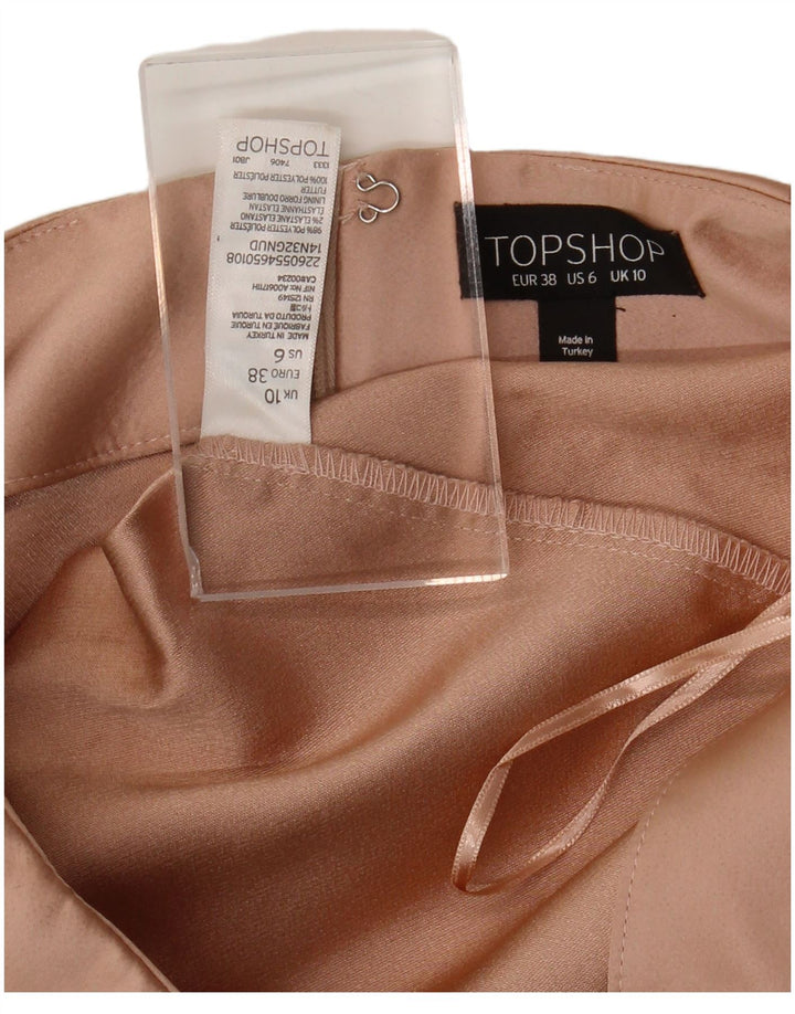 Pantaloni caldi da donna Topshop UK 10 piccoli W28 poliestere rosa