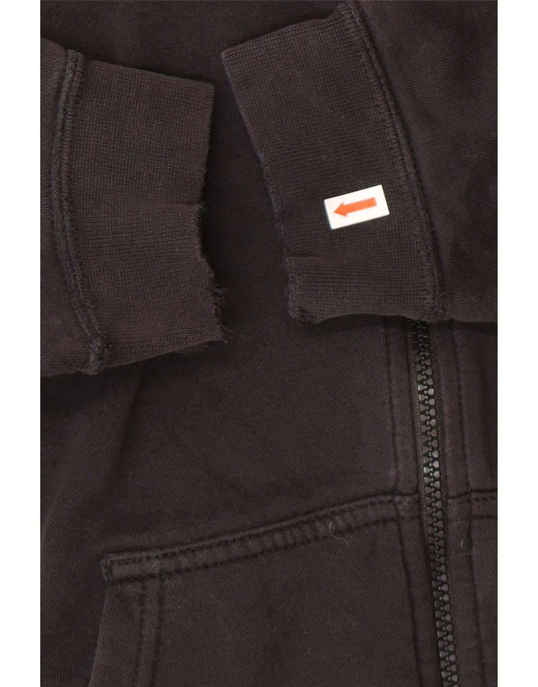 Felpa con cappuccio e zip Nike da uomo piccola in cotone nero