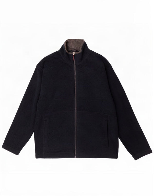 Marks & Spencer Mens Blue Harbour Fleece Jacket UK 38 Medium Navy Polyester