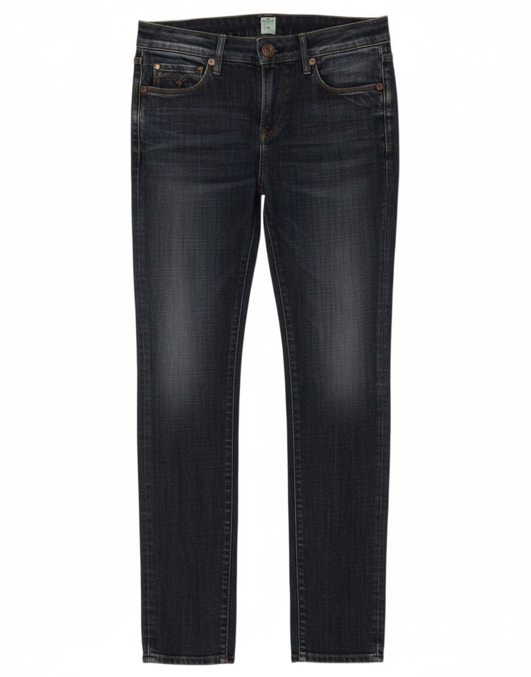 Jeans slim Replay D-Rose da donna W28 L32 cotone blu navy