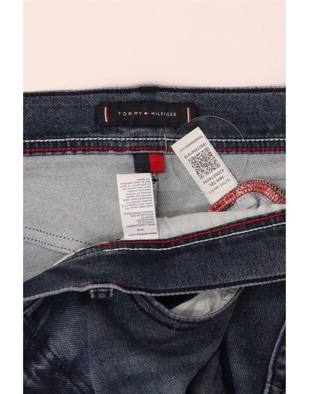 Jeans slim da uomo Tommy Hilfiger W36 L32 cotone blu