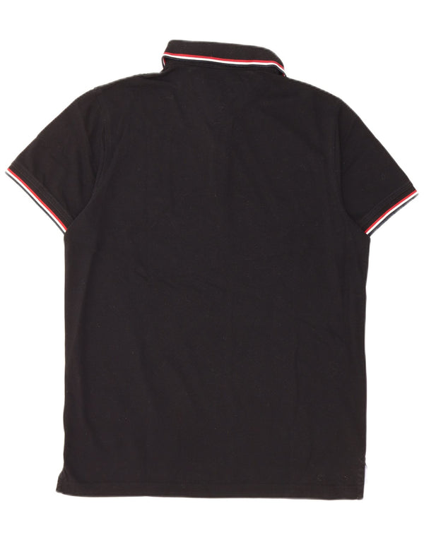 TOMMY HILFIGER Polo da uomo slim fit grande in cotone nero