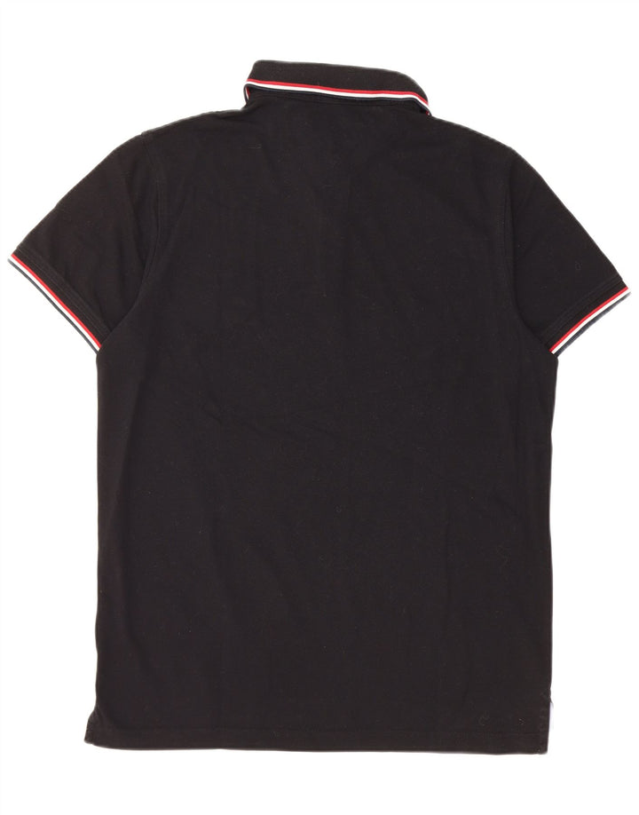 TOMMY HILFIGER Polo da uomo slim fit grande in cotone nero