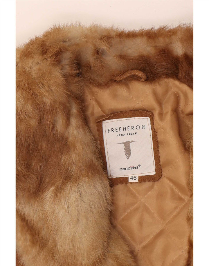 Giacca Donna Conbipel Free Heron Scamosciata IT 46 Large Pelle Beige