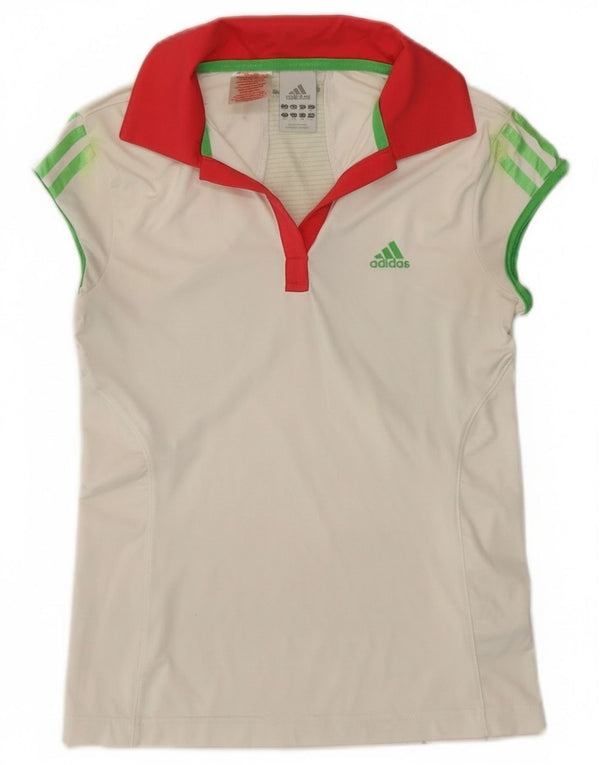 Polo Adidas Bambina Climacool 13-14 anni Sport in poliestere bianco