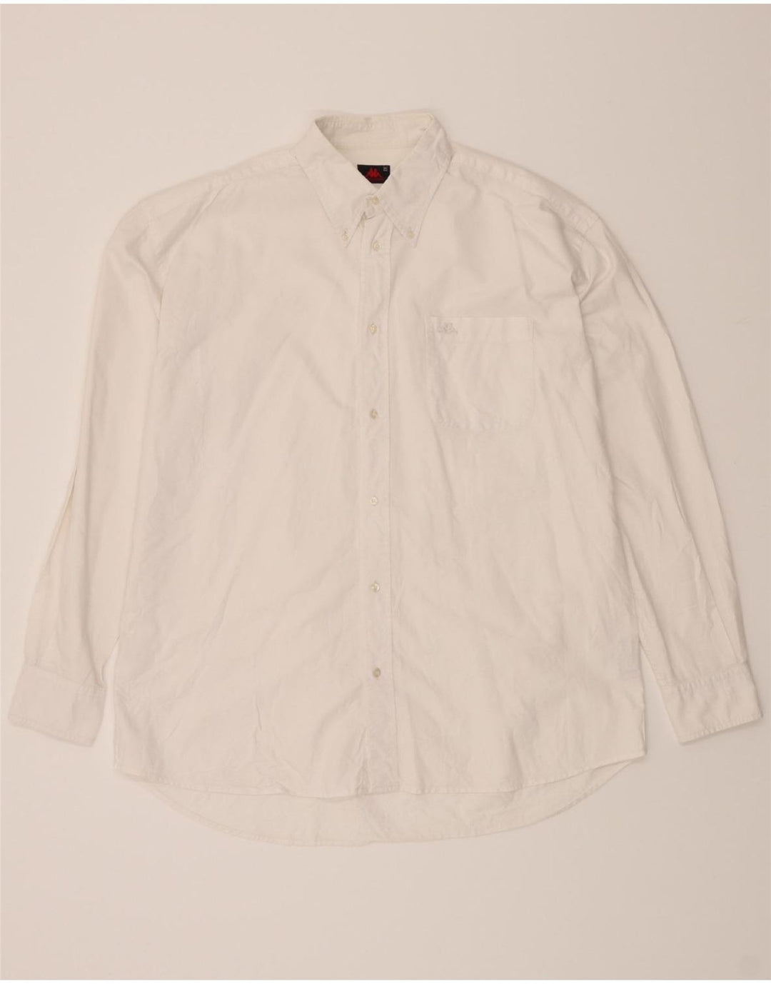 KAPPA Mens Shirt XL White Cotton Vintage Kappa and Second-Hand Kappa from Messina Hembry 